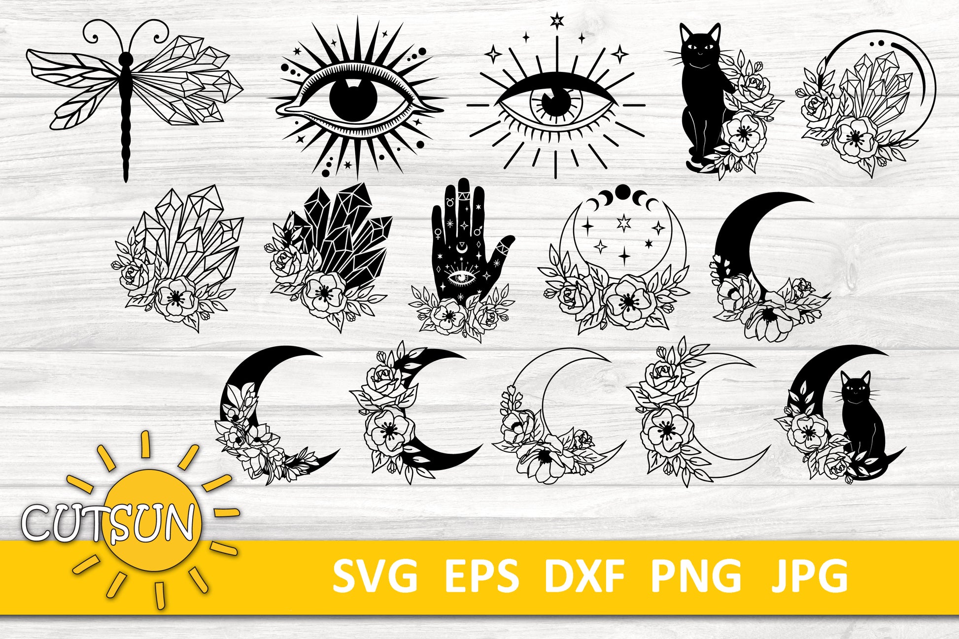 Celestial SVG bundle Close up