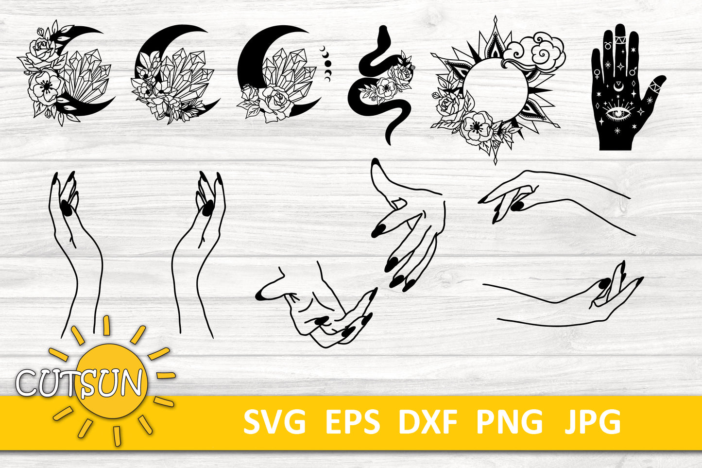 Celestial SVG bundle Close up