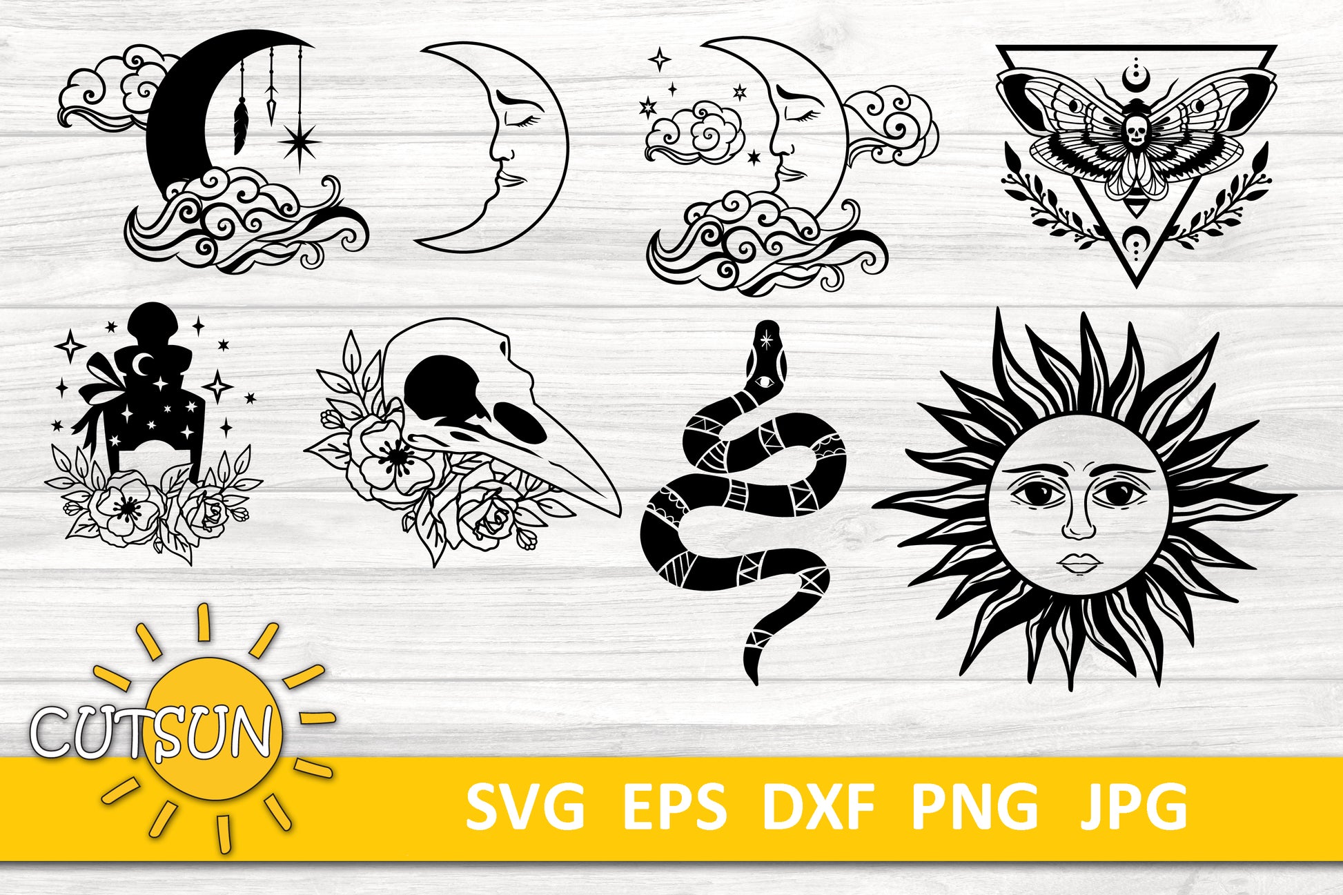 Celestial SVG bundle Close up