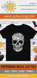 Distressed Skull SVG | Grunge skull SVG