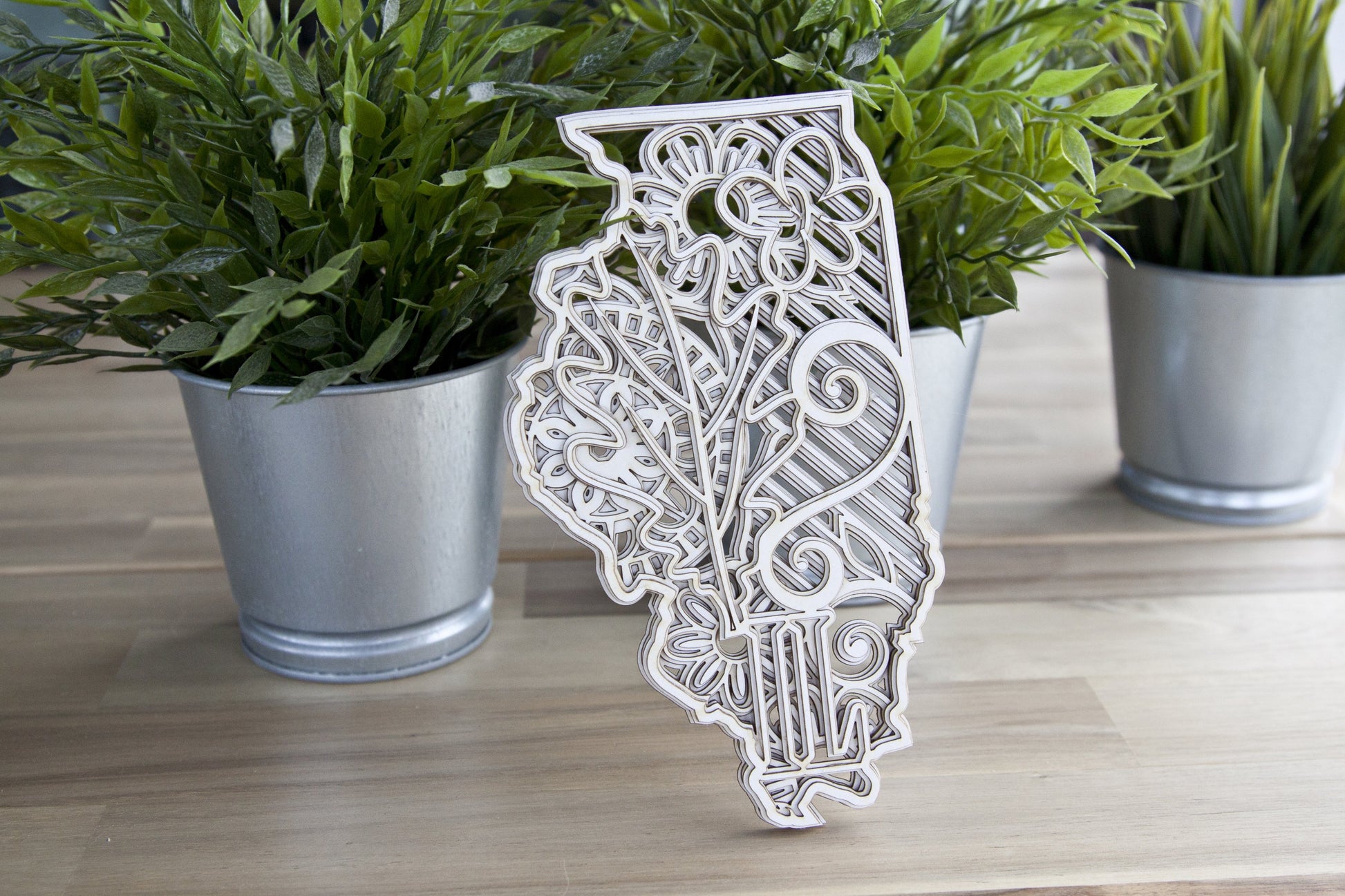 3D Layered Illinois Mandala SVG