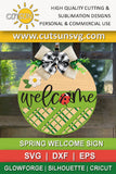 Spring welcome sign SVG