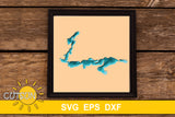 3D Layered Lake Ossawinnamakee Depth Map SVG