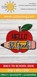 Apple Back to School sign SVG