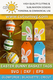 Easter Bunny basket tags SVG bundle, easter svg, easter basket tags svg, gift tags svg