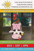 Farmhouse vertical door hanger SVG