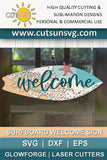 Surfboard welcome sign SVG | Surfboard door hanger SVG