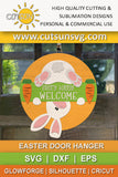 Every Bunny Welcome door hanger SVG