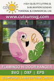 Flamingo hi door hanger SVG
