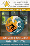 Surf Vibes door hanger SVG