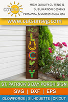 Hey Lucky vertical porch sign SVG st patricks day svg, hey lucky svg, vertical porch sign svg