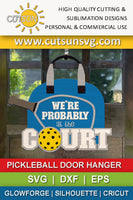 Pickleball door hanger svg