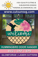 Hummingbird door hanger SVG