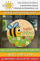 Hello Spring door hanger SVG