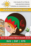 Christmas Elf Door hanger SVG