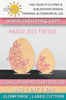Floral standing Easter eggs SVG