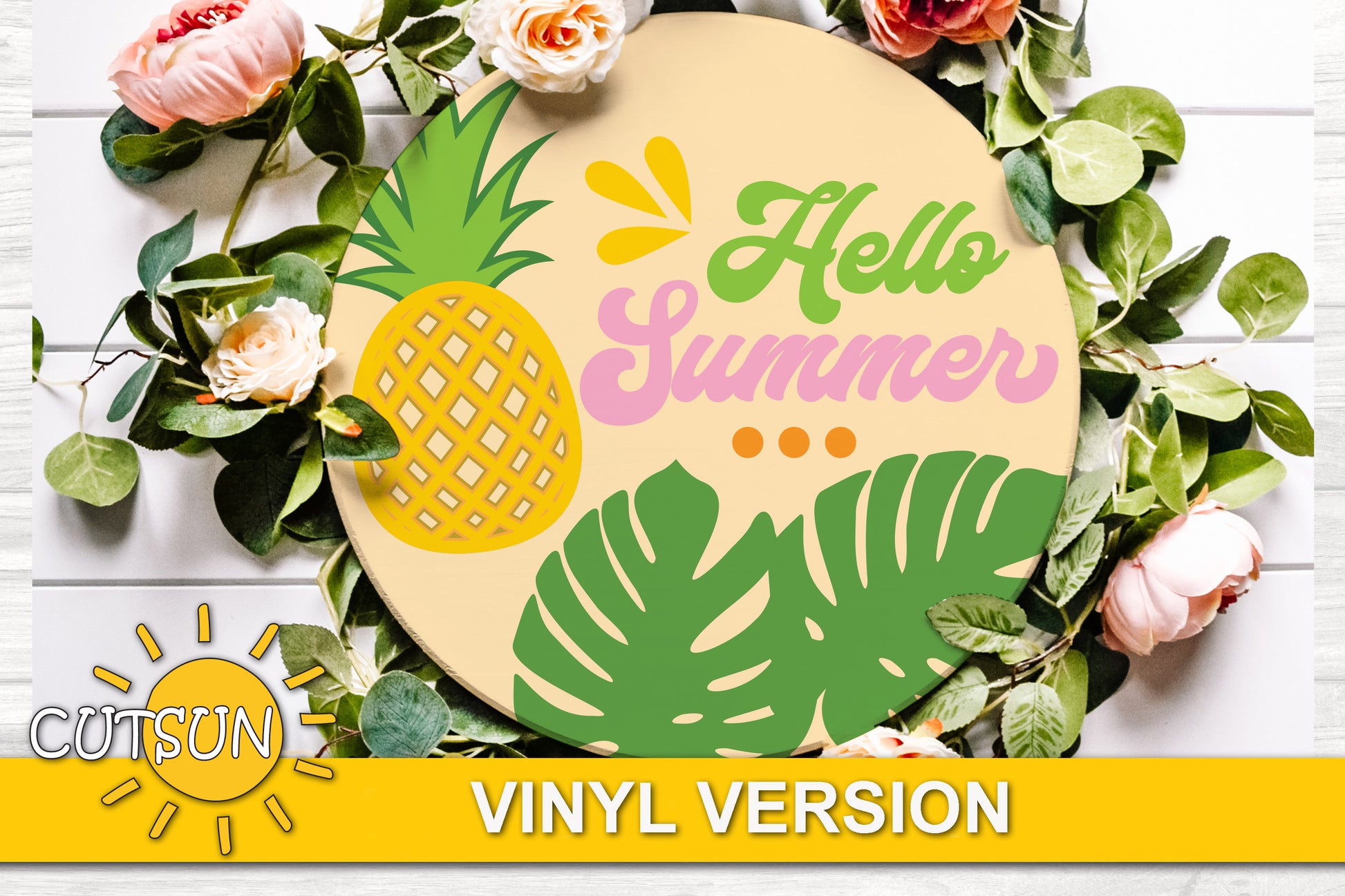 Pineapple door hanger SVG