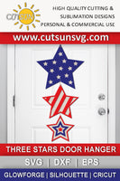 Patriotic stars door hanger svg