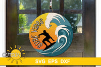 Surf Vibes door hanger SVG