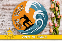 Surf Vibes door hanger SVG